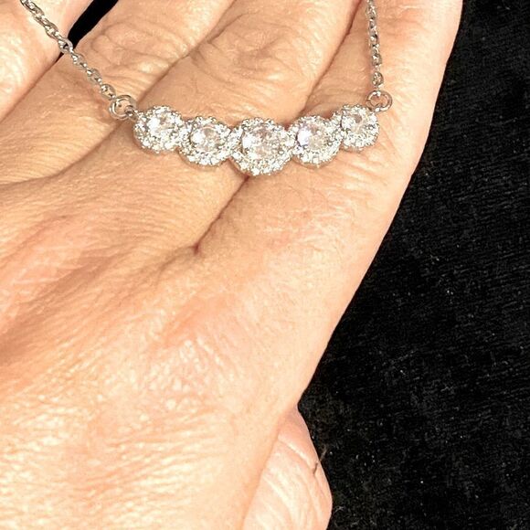 The Smith Cubic Zirconia and 925 Silver Pendants Necklace - Picture 9 of 12